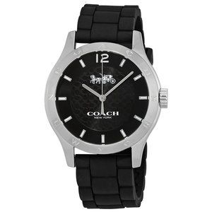 NEW* COACH Maddy Rubber Strap Watch Black